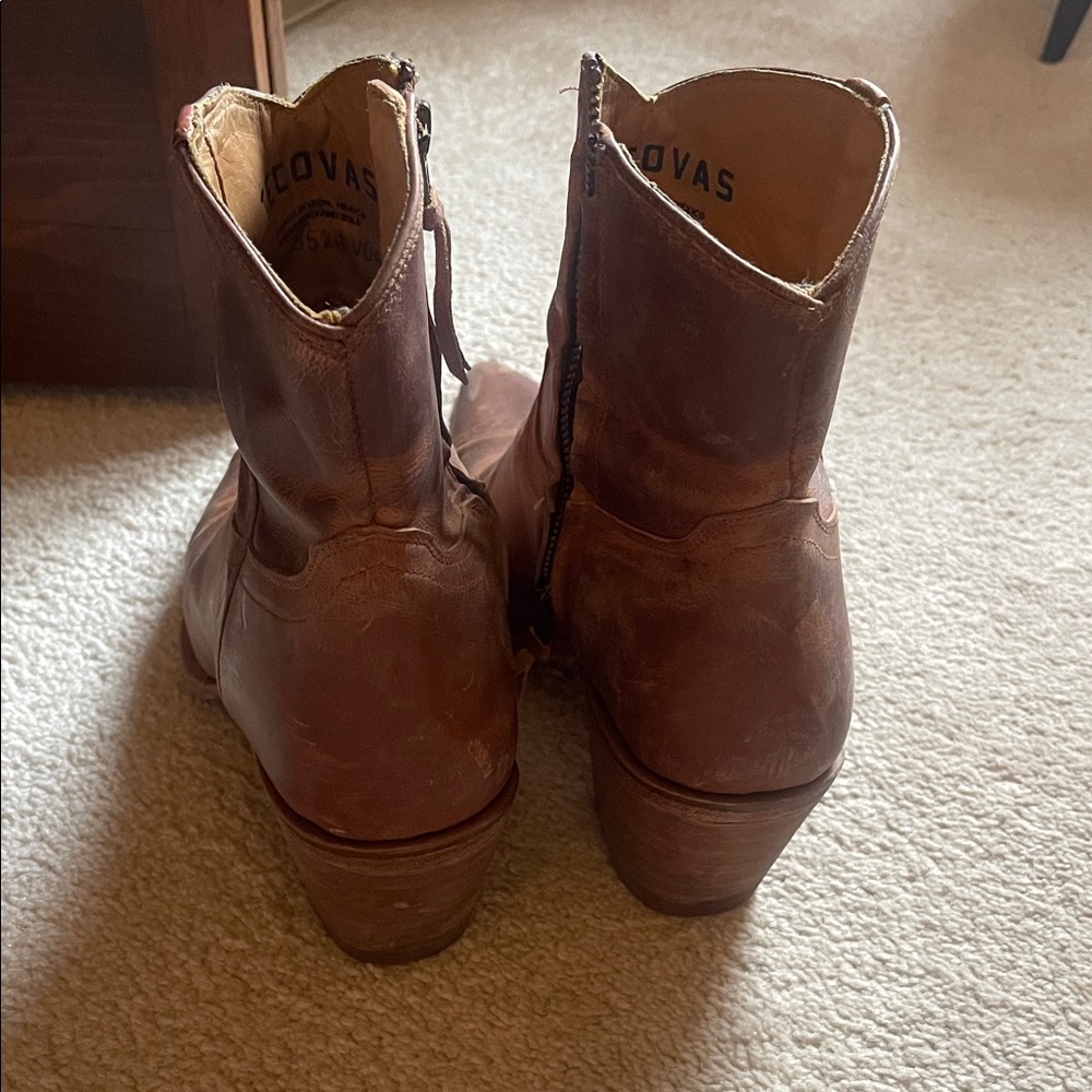 Tecovas Brown Leather Ankle Boots - Picture 2 of 7